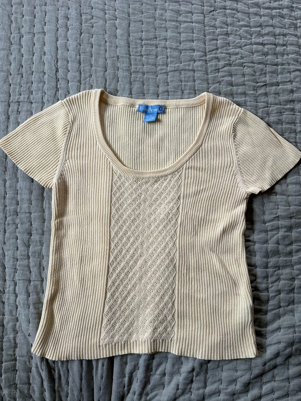 Butter Yellow Women’s Ribbed Short Sleeve Top